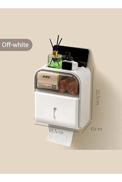 Generic Bathroom Tissue Box, Wall-Mounted High-Grade Waterproof Punch-Free ti...
