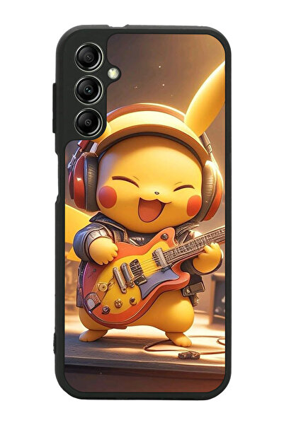 Aksel Kılıf متوافق مع هاتف سامسونج جالاكسي A34 مطبوع ، أسود غير لامع، سيليكون...