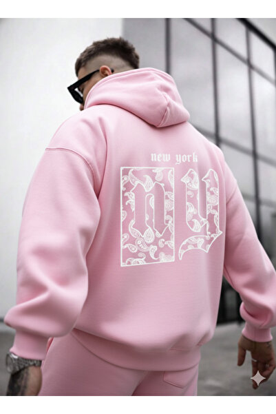 NİCE Men's Back Ny Printed Hooded Sweatshirt