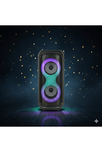Kipgsm Rgb Işıklı Tws Bluetooth Hoparlör Stereo Bass Güçlü Ses Sistemi Fm Radyolu Kablosuz Mini Speaker
