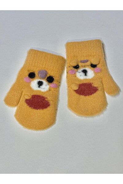 JHTshop Baby Single Finger Soft Plush Gloves Teddy Bear Patterned