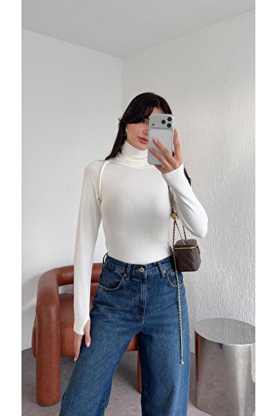 HAZELANNA بوجازلي قماش قابل للتمدد وايت بيسيك