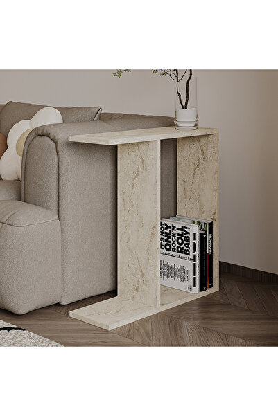 İNARCH DİZAYN Lotus Modern Yan Sehpa – Kitaplıklı ve Dekoratif Tasarım Traver...