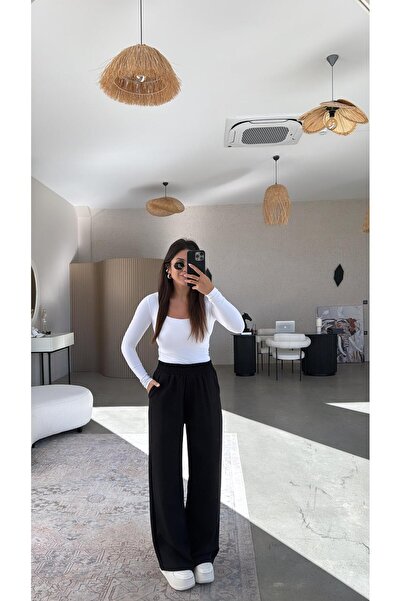 Buket Teke Black Elastic Waist Mrc Pants