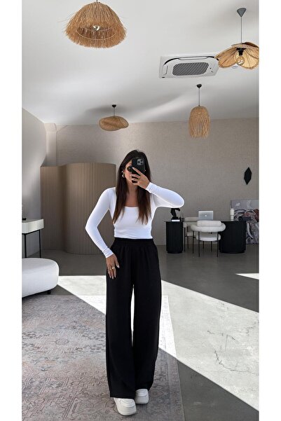 Buket Teke Black Elastic Waist Mrc Pants