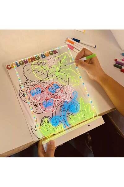 Generic LED Acrylic Dry Erase Message Board 20x20 with Stand