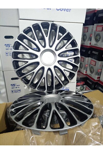 Universal 15"inç Volkswagen araçlarla uyumlu çift renk jant kapağı 4'lü takım amblem hediyeli