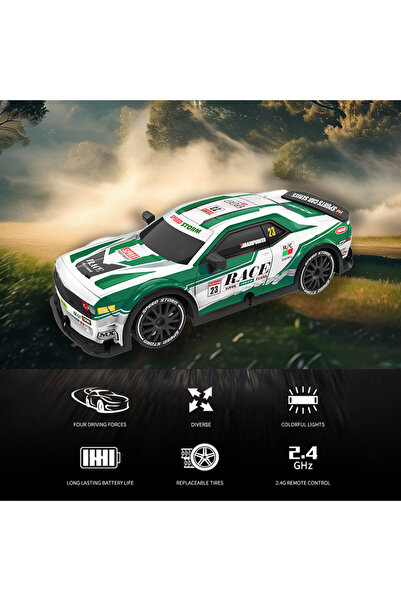 NeUygun Full Fonksiyon LED Işıklı Gövde 1:20 RC Drift Araba Şarjlı Uzaktan Ku...