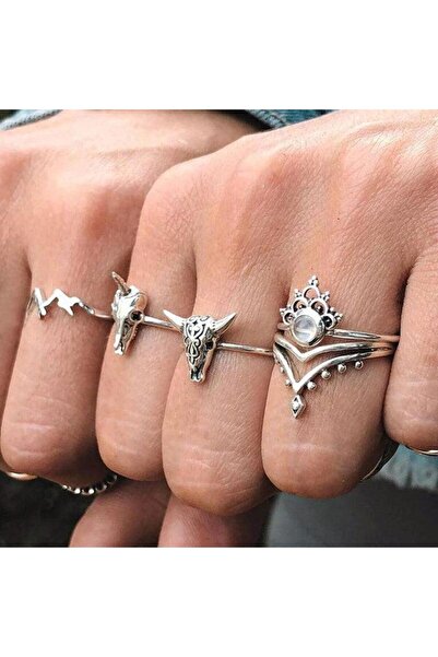 Pursehuit Set de 4 inele argintii, Monna C3