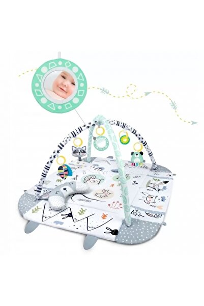 OEM 4-in-1 interactive playmat for babies, 110x100 cm, with arcades, toys and cushion