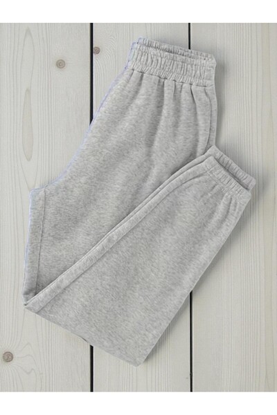 Karatopak Pantaloni de trening unisex cu interior din bumbac și elastic la pi...