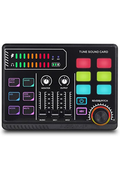 WOTOBE P100 RGB Profesyonel Stüdyo Ses Mikseri Mikrofon