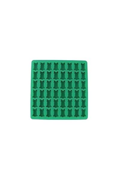 DELPI Matră de silicon pentru 48 de jeleuri, bomboane, ciocolată, gheață - formă de clopot, verde