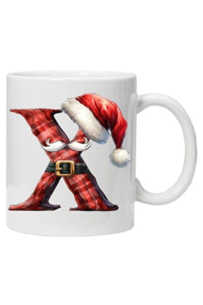 CRD PRINT Cană personalizată cu imprimeu de iarnă și inițiala „X”, model 3, a...