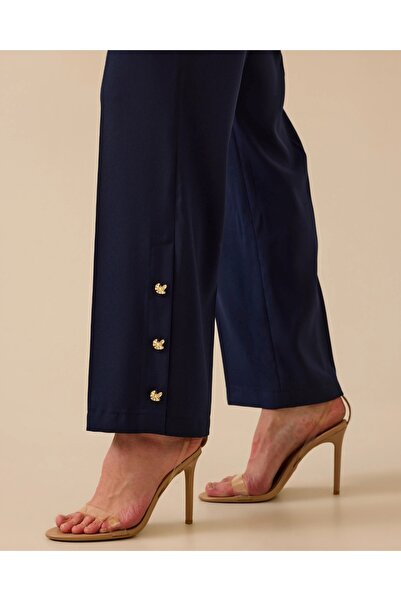 SEÇİL New Women's Leg Detail Pocket Buttoned Trousers 10002511011016