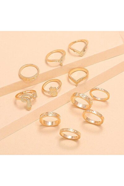 Pursehuit Set de 11 inele aurii, Mirna C2