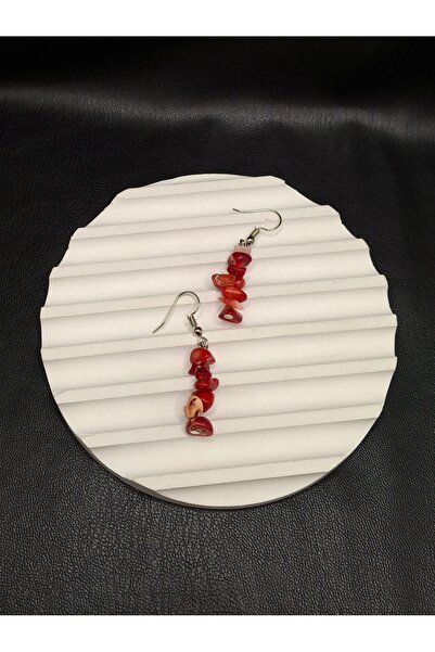 Han Ticarethane Natural Coral Stone Earrings