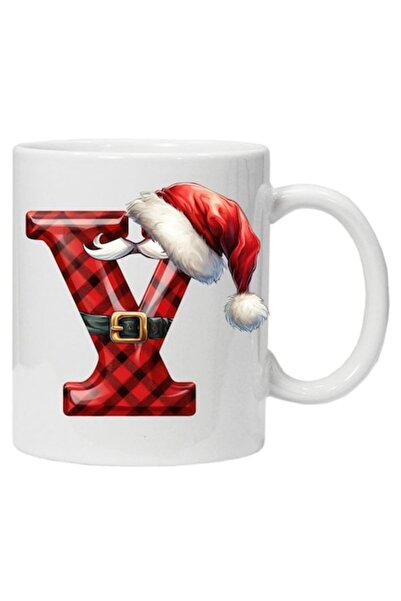CRD PRINT Cană personalizată cu imprimeu de iarnă „inițiala nume Y”, model 3,...