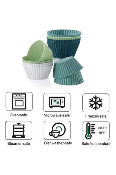 FORHOUSE Set of 24 muffin baking tins