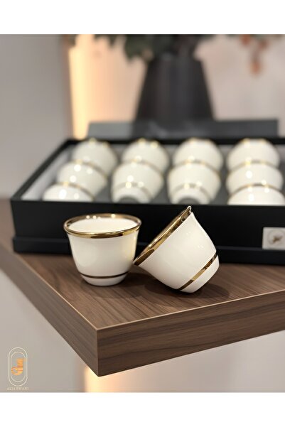 aljahwari Saudi ceramic coffee cups, set of 12 pieces