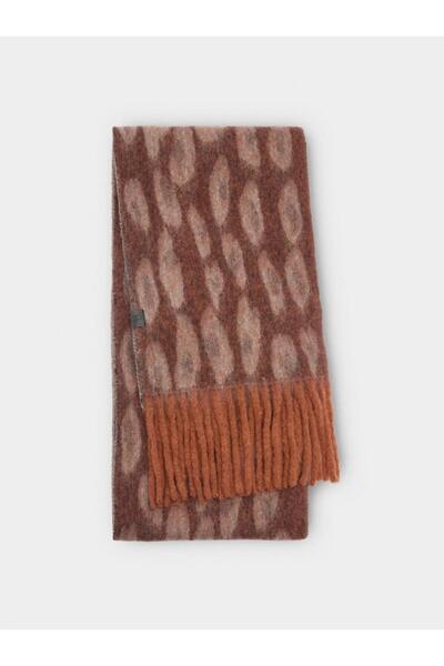 PARFOIS Püsküllü Desenli Atkı