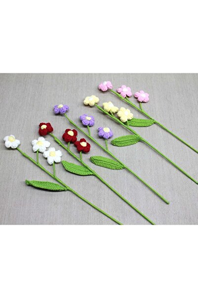 Store El Örgüsü Papatya – Dekoratif El Yapımı Çiçek 40 cm 1 Adet