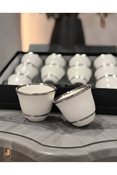 aljahwari Saudi ceramic coffee cups, set of 12 pieces