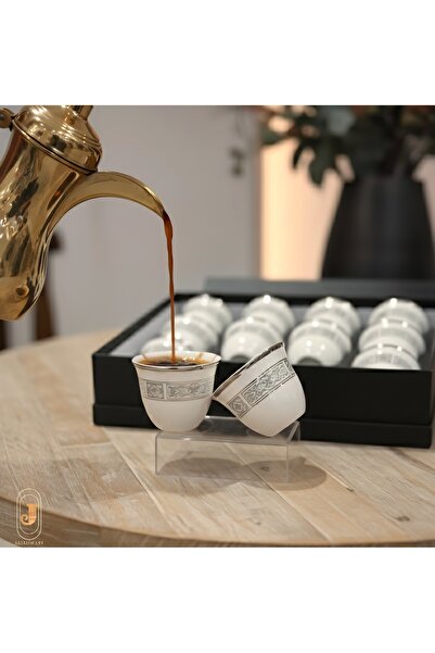 aljahwari Saudi ceramic coffee cups, set of 12 pieces