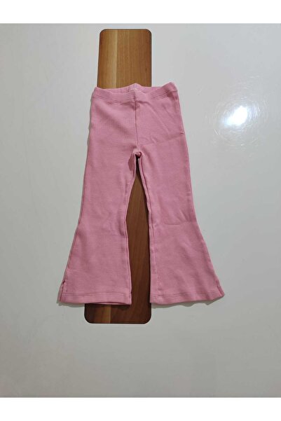 Messinho Yazili Mi̇Nni̇E Printed Slit-Sleeved Flared Leggings 3İPli̇K Without Embroidery Girl's Set