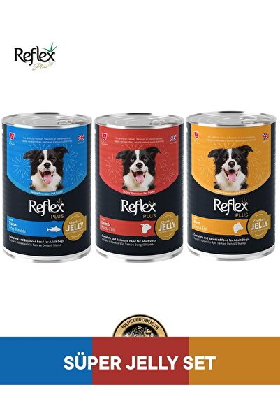 Reflex Plus Köpek Maması 3'lü Süper Jelly Set