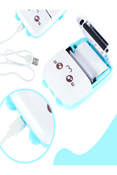 OEM Portable Bluetooth USB thermal label printer with 13 paper rolls and accessory set