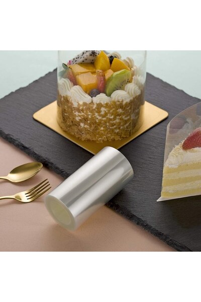 FORHOUSE Acetate cake decorating sheet, Rqiurpn, transparent, 10cm x 10m