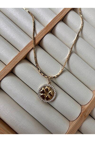 ARİ TAKI قلادة من الفولاذ الذهبي على شكل قلب