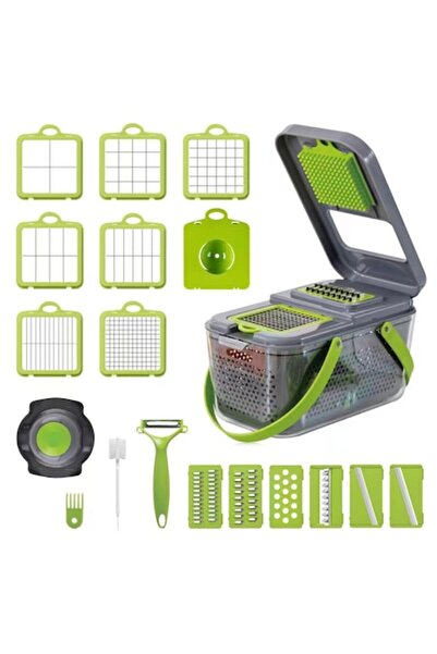 stuffix Πολυλειτουργικός τεμαχιστής και τρίφτης 22 σε 1 με λεπίδες από ανοξεί...