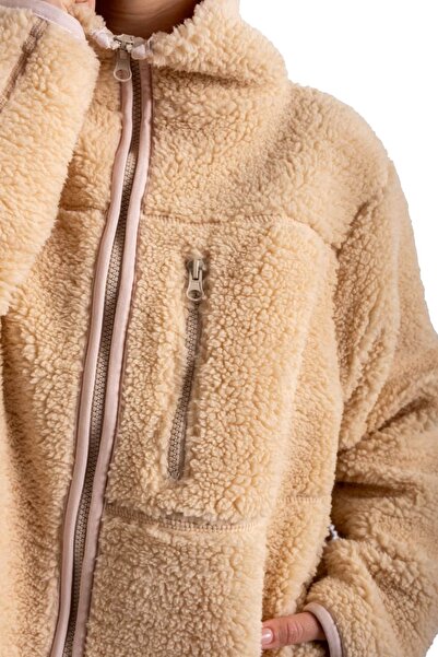 Coredra Crop Plush Zipper Jacket - C603