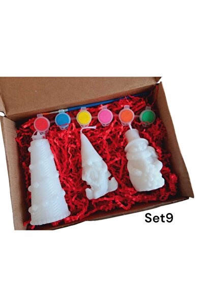 kasa Lumanarilor Set pictura 3 Figurine Lumanari Temtice Craciun 3 ani +