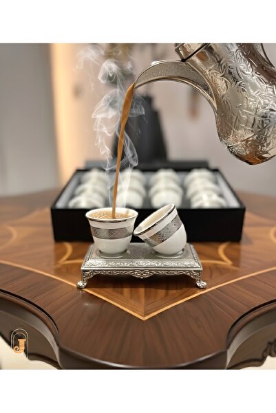 aljahwari Saudi ceramic coffee cups, set of 12 pieces