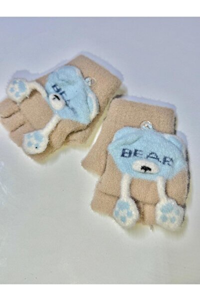 JHTshop قفازات مريحة على شكل أرنب كرتوني قابلة للتحويل مثالية للكتابة والتزلج