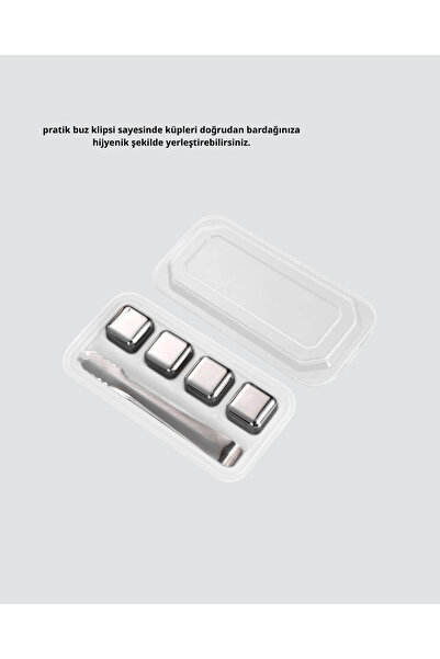 ZERO LAND Lvsqvr 304 Stainless Steel Ice Cube Set Cooling Without Water (210754) Reusable