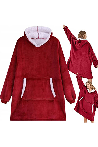 TECOS Hanorac pătura Tecos, roșu, dimensiune universală, cu buzunar