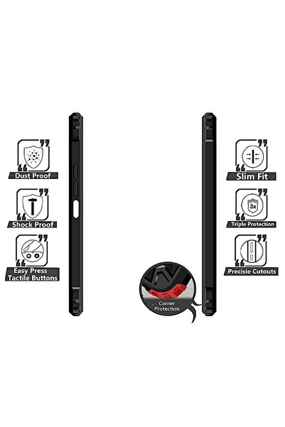 Wtech Motorola Moto G06 4G 2025 Hybrid TPU Silicone with Raised Armour Bumpers Slim Case Cover