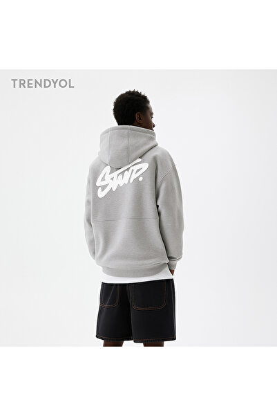 CLASSY.MODA Unisex 3 Yarn O Oversized Stwd Lettering B Printed K Hooded Kangaroo Pocket Comfortable Casual Sweat Hoodie