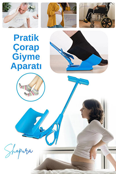 Shopura PREMIUM praktični uređaj za obuvanje i izuvanje čarapa za trudnice