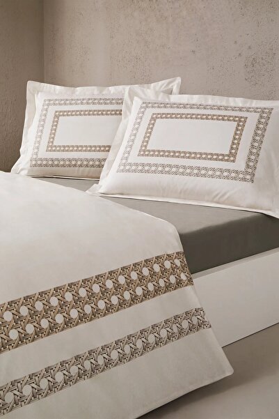 Özdilek Frame Model Double Size Sheet Elastic Duvet Cover Set