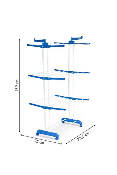 stuffix Mobile Vertical Clothes Dryer for Home, Yard or Garden, Foldable, with Hanger Support, 159x78.5 cm