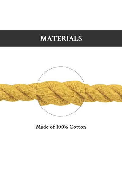 Wanty Rope Laces 120 cm, Cotton, Transparent Tip, Yellow