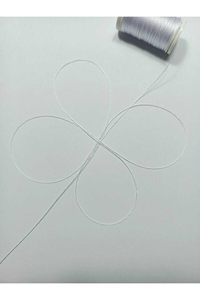 Eskişehir hobi sanat 0.3 mm 50 Meters Rosary Cord Optical White Color