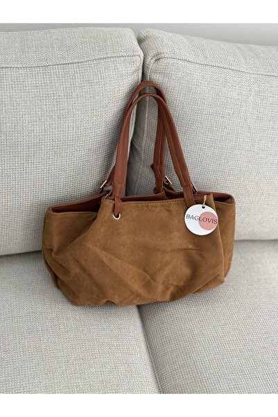 BAGLOVİS Belt Strap Detail Suede Taban Salaş Women's Shoulder Bag