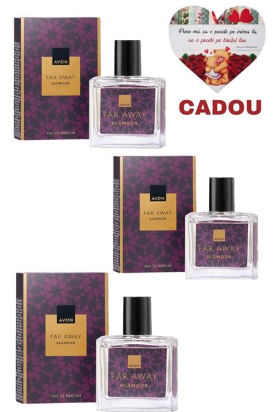 AVON Set of 3 x Far Away Glamor Eau de Parfum, 30ml
