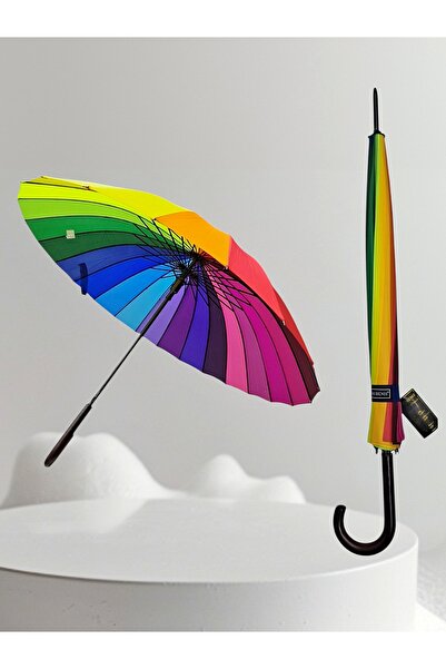 Rubenis 24 Telli Ahşap Baston Saplı Ultra Dayanıklı Rüzgar Korumalı 1.Sınıf O...